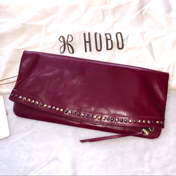 HOBO Handbags - Hobo Zeal Studded Clutch Wallet in Ruby